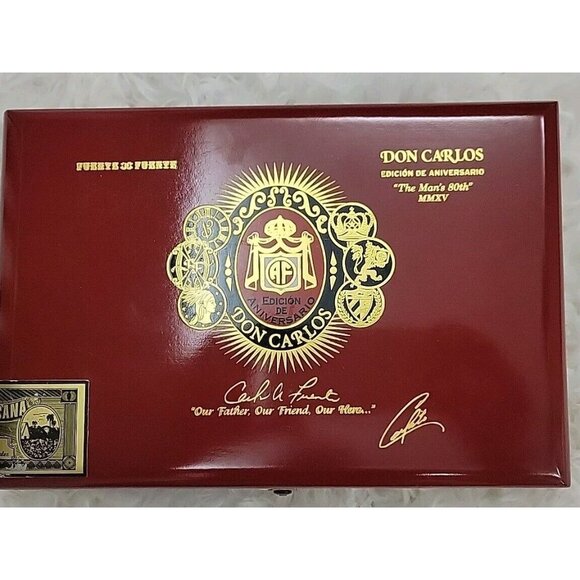 Arturo Fuente Don Carlos The Man's 80th "Eye of the Shark" Empty Cigar Box SEE - Picture 3 of 14